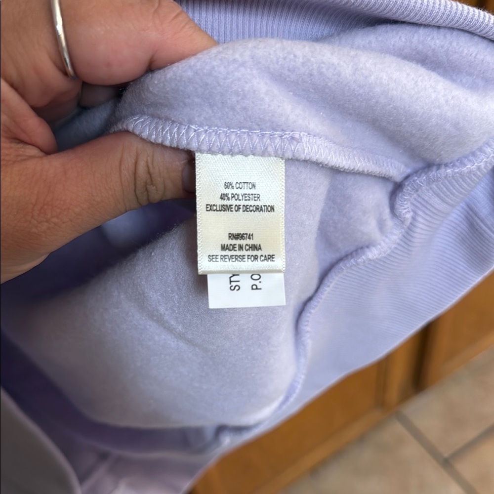 Self Esteem Purple Crewneck Sweater Soft and Casual - Picture 4 of 4